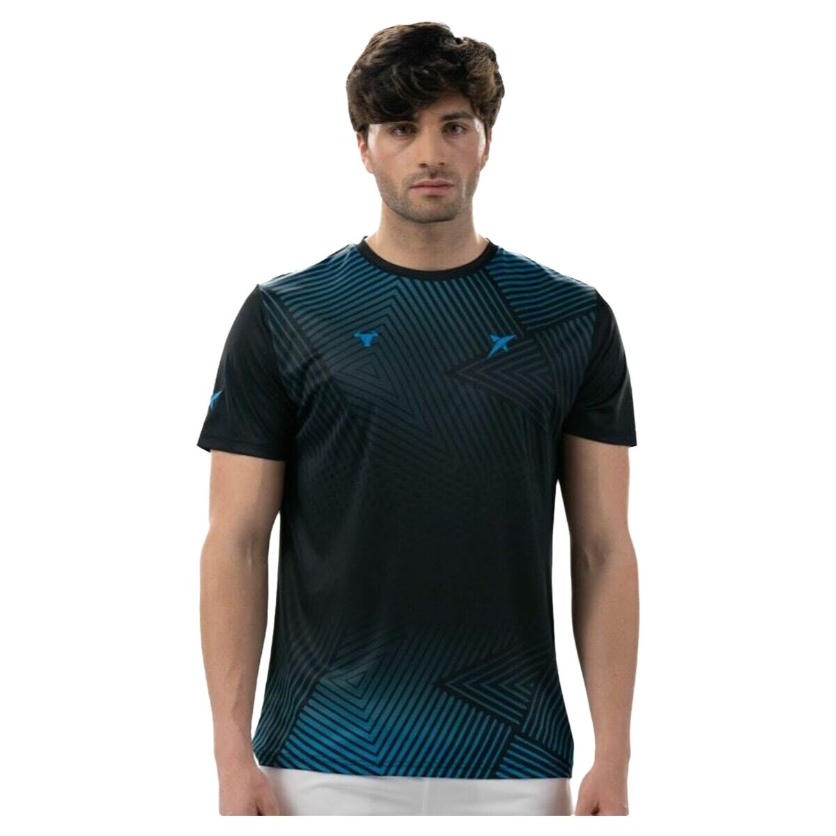 Men’s Short Sleeve T-Shirt Drop Shot Abian Campa Black Padel-0